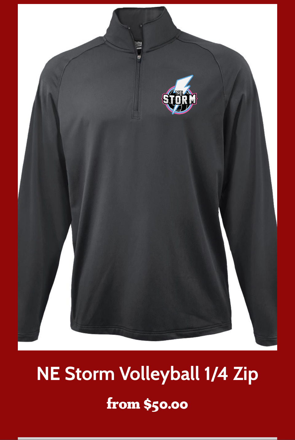 NE Storm Volleyball 1/4 Zip